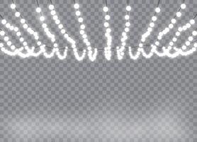 Bright falling stars with fireworks on a white background vector