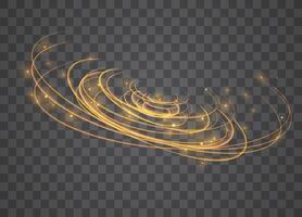 Abstract light effect on a transparent background. Glow light effect. vector