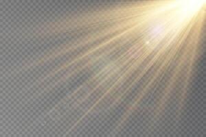 Sunlight special lens flare light effect. Sun flash with rays and spotlight. Blazing sun flash with shining rays vector