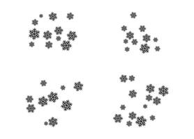 Snowflakes isolated on white background. Set. vector