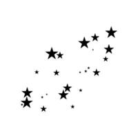 Random falling stars and fireworks star stream effect vector