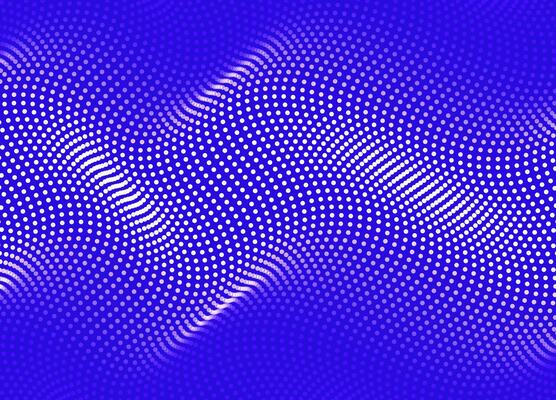 Dot blue wave light screen gradient texture background. Abstract technology big data digital background. 3d rendering.