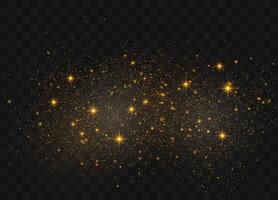 Light glow stars with sparkling dust for festive patterns vector