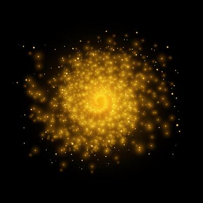 Sparkling stars and glowing light bursts for Christmas decor