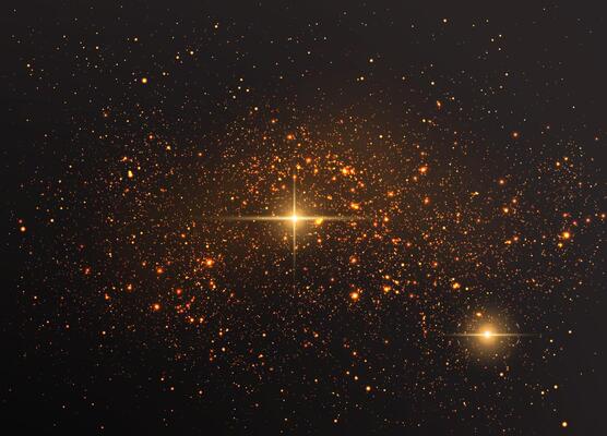 Shining stars on a black background. Illustration for your design.