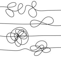 Dynamic chaotic texture for hand-drawn illustrations. Set vector