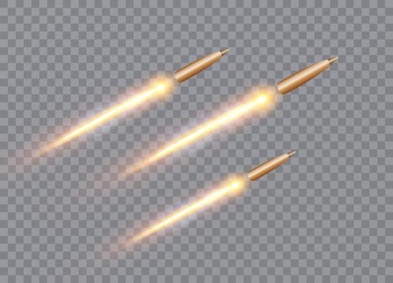 Bullets trail with sparks