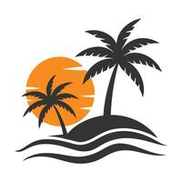 Minimalist Coconut Tree Logo for Beach Resorts and Tropical Themes vector