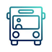 Shuttle bus gradient icons. with outline style, editable stroke icons graphic design illustration. vector