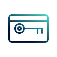 Room key icons. card room, hotel, entry. with outline style. Editable stroke icons graphic design and gradient colors. vector