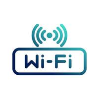 Wifi connection symbol icons. with gradient outline style, can be used for websites, UI, mobile apps. vector