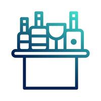 Minibar icons. Editable stroke icons graphic design. with outline style and gradient colors. vector
