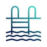 Swimming pool icons. with gradient outline style, can be used for websites, UI, mobile apps. vector