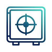 Safe gradient icons. with outline style, editable stroke icons graphic design illustration. vector