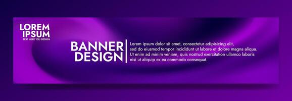 Vibrant and modern banner design featuring abstract purple and pink waves. Perfect for website headers, social media, and marketing materials. vector