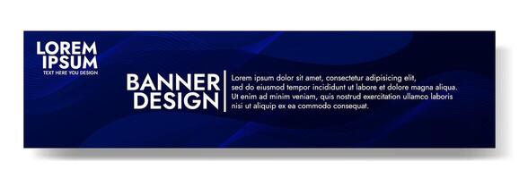 Modern and stylish banner design with abstract blue waves and space for text. Perfect for website headers, social media, and marketing materials. vector