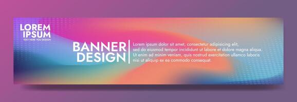 Modern and eye catching, this banner features a dynamic wave design vector