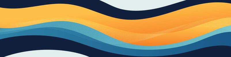 Bright and cheerful banner featuring a flowing abstract wave in vibrant colors. Ideal for website headers, social media, and promotional materials. vector