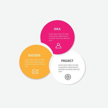 Infographics step by step. Universal abstract element of chart, graph, diagram with 3 steps, options, parts, processes. business template for presentation and training. vector