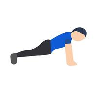 Man doing push up Icon vector