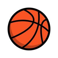 Flat design basketball icon. vector