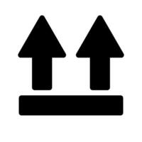This Side Up silhouette icon. vector