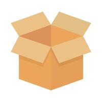 Cardboard Box with Open Flaps vector