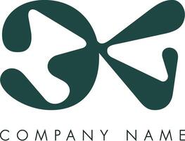 Creative Abstract Initial Letter CK Logo Design vector