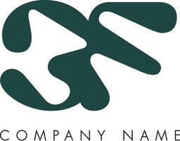 Creative Abstract Initial Letter CF Logo Design vector