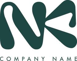 Creative Abstract Initial Letter NK Logo Design vector