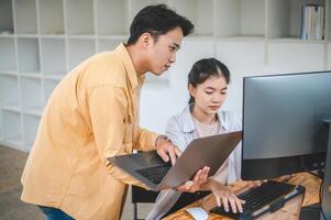 team programmer focuses on software development, site design, and the advancement of coding and programming technology.concepts for technological development photo