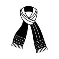 A black and white scarf on a white background vector