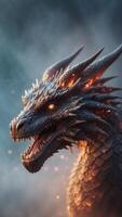 A dragon made of mist, whose form constantly shifts and fades with the wind. photo
