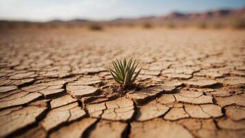 image of arid land due to drought concept world water day vertical. photo