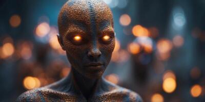 A mysterious alien race that communicates through patterns of light and sound. photo