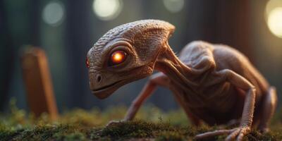 An alien creature with the ability to manipulate light and shadow. photo