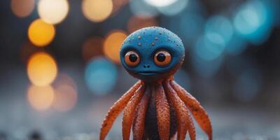 A strange alien creature that can change its form to match its surroundings. photo
