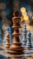 A chessboard the size of a city, where the pieces are living creatures. photo