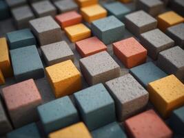 Colorful Concrete Surface with Geometric Shapes and Lines. photo