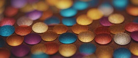 A colorful background with a lot of circles and dots. photo