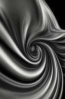 A black and white image of a series of lines that are curved and twisted. photo