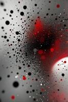 A red and black image with a lot of dots and lines. photo