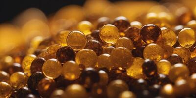 a pile of yellow and brown round objects. photo