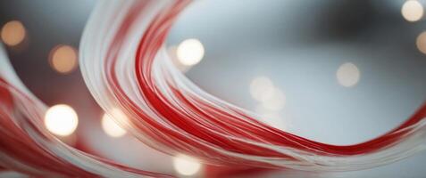 A red and white swirl with a red line in the middle. photo