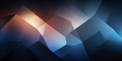 Modern minimalist dark blue gradient with geometric shapes and sharp black lines. photo