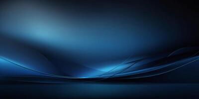 Modern minimalist dark blue gradient with geometric shapes and sharp black lines. photo
