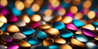 Diagonal metallic surfaces with gradient light reflections. photo