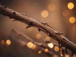 The image is of a bunch of brown twigs woven together. photo