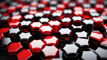 A black and red hexagons background with the word hexagons on it. photo