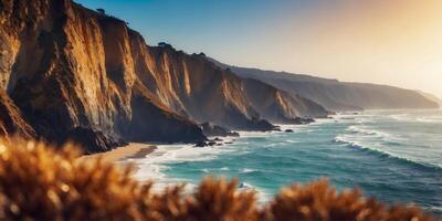 Coastal Cliffs and the Expansive Pacific. photo